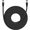 Baseus kategori 7 flettet nettverkskabel Baseus Ethernet RJ45, 10 Gbps, 10 m (svart)
