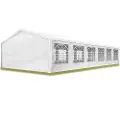 TOOLPORT 6x12 m partytelt, PE-presenning, hvit