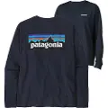 Patagonia P-6 Logo Responsibili Langermet T-skjorte blå