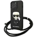 Karl Lagerfeld Klhcp13lcmnipk Iphone 13 Pro13 6.1 Leather Monogram Patch And Cord Iconik Telefondeksel