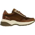 Carmela for woman. 16019503-CAMEL Leather sneakers 160195 brown (37), 3 to 5 cm, Zip, Casual