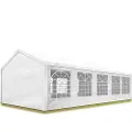 TOOLPORT 4x10 m partytelt, PE-presenning, hvit