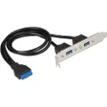 DeLOCK Slot bracket - USB-panel - USB-type A (hunn) til 19-pins USB 3.0-plugg (hunn) - for Delock Converter M.2