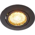 QAZQA Smart innfelt spotlight sort inkl. WiFi GU10 justerbar - Ude Honey