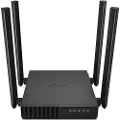 TP-LINK Archer C54, Wi-Fi 5 (802.11ac), Dobbelbånd (2.4 GHz / 5 GHz), Ethernet/bredbåndsforbindelse, Sort, Frittstående router