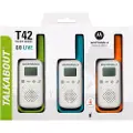 Motorola Talkabout T42 - Bærbar - toveis radio - PMR - 446 MHz - 16-kanalers - grønn og hvit, blå og hvit, oransje og hvit (en pakke 3)