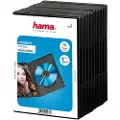 Hama DVD Jewel Case with foil - DVD oppbevaringseske - kapasitet: 1 DVD - svart (en pakke 10)