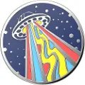 PopSockets PopGrip - Fingergrep/stativ for mobiltelefon - emalje - Outta This World - marineblå