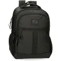 Pepe Jeans unisex. 7342831 Hoxton 15,6Â'Â' laptop backpack three compartments black (OSFA), Casual, Polyester