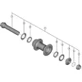 Shimano Tiagra Hb-rs470 Forhjulsaksel