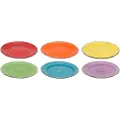 Usorteret MPLCo Rainbow Keramisk Plate Fargerik Design 6 stk