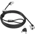 Lenovo Kensington NanoSaver Twin Head - Sikkerhetskabellås - svart - 1.8 m - for ThinkCentre M75t Gen 2 ThinkPad L13 Yoga Gen 3 T14s Gen 3 X13 Gen 3