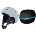 Cairn Impulse, Skihjelm, hvit + Accezzi Cortina, Hjelmcase