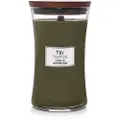 Woodwick Frasier Fir, Rund, Oliven, Rav, Sedertre, Musc Parfyme , menn, Bleiktjafs, 1 stykker