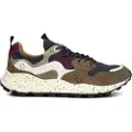 Flower Mountain for man. 2017816 Leather Sneakers Yamano3 brown (44), Flat, Laces, Casual