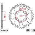 JT Sprockets 520 Jtr1224.36 Steel Bakre Tannhjul