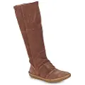 El naturalista for woman. 253132FQ0005_012 Leather boots N5313 chocolate (36), Brown, Flat, 1 to 3 cm, Zip, Casual