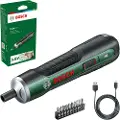 Bosch PushDrive, Elektrisk skrutrekker, Rett håndgrep, Grønn, 360 RPM, 2,5 Nm, 5 Nm