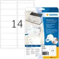 Herma - Papir - matt - permanent selv-adhesiv - perforert - hvit - 102 x 38 mm 280 etikett(er) (20 ark x 14) adresselapper