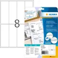 Herma 8326, Hvit, Papir, Laser/Blekkskriver, Matte, Permanent, Avrundet rektangel