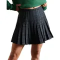 Superdry Check Pleated Kort Skjørt