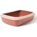 Savic Iriz kattetoalett med kant- 50 cm - champagne rosa / toskana rød