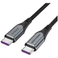 Vention USB-C til USB-C 100W TAHHF 5A 1m USB 3.1 Gen2 4k-kabel (grå)
