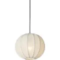 QAZQA Japandi pendellampe hvit silke 30 cm - Plu