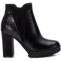 Refresh for woman. 17092601-NEGRO Black textured ankle boots -Height heel 9cm (39), 8 to 10 cm, Zip, Casual, Imitation leather