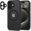 Tech-Protect iPhone 16 MagCam-deksel - MagSafe-kompatibel - matt svart