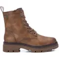 Refresh for woman. 17100002-TAUPE Taupe military boots (39), Brown, Flat, 1 to 3 cm, Laces, Zip, Casual, Imitation leather