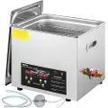 Vevor 10L oppgradert ultralydrenser (400W varmeapparat, 240W ultralyd) profesjonell digital ultralydrenser for laboratorier med varmetimer for rengjøring av deler og instrumenter