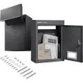 Vevor Through The Wall Drop Box 12,5x6,3x16,9" postkasse med kodelås svart