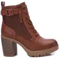 Refresh for woman. 17123201-CAMEL Ankle boots with buckle -Height heel 8cm- brown (38), 5 to 8 cm, Laces, Zip, Casual, Imitation leather