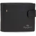 Pepe Jeans unisex. 7843331 Staple Black leather vertical wallet with click fastening (OSFA), Casual