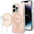GUESS Set Gubpp14lh4eacsp+ Charger Iphone 14 Pro 6.1 4g Print Telefondeksel