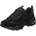 SKECHERS for woman. 11930 D'Lites-Biggest Fan black leather sneakers (39), 3 to 5 cm, Laces, Casual