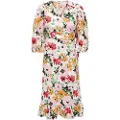 ONLY Olivia Wrap Midi Kjole Med 3/4 Ermer