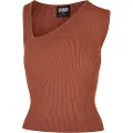 Urban Classics Rib Asymmetric Ermeløs T-skjorte