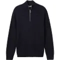 Tom Tailor 1038315 Structured Knit Troyer Genser Med Halv Glidelås