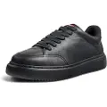 Camper for woman. K201438-015 Runner Leather Sneakers K21 black (38), Flat, 1 to 3 cm, Laces, Casual