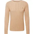 Gant for man. 8050601 Brown crew neck jumper (3XL), Beige, Casual, Cotton, Long sleeve