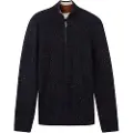 Tom Tailor 1039673 Nep Structured Knit Troyer Genser Med Halv Glidelås