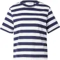 Selected Essential Striped Boxy Kortarmet T-skjorte