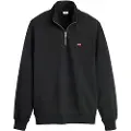 Levi's for man. A8606-0000 Original Housemark quarter-zip sweatshirt black (XS), Casual, Cotton