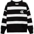 Calvin Klein Jeans Striped Modern Comfort Cn Genser