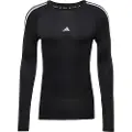 Adidas Techfit Compression 3 Stripes Langarmet T-skjorte