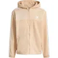 Adidas Originals Adicolor 3 Stripes Teddy Fleece Genser Med Hel Glidelås