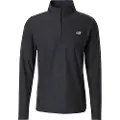 New Balance for man. MT41915 Space Dye 1/4 Zip jumper black (M), Casual, Recycled Polister, Sustainable