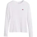 Levi's for woman. 000KL-0000 Essential Housemark T-shirt white (XL), Casual, Cotton, Long sleeve